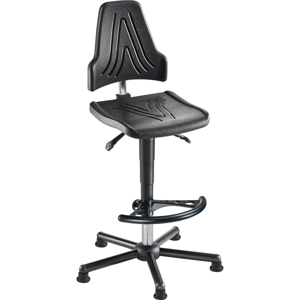 N° de l'image du produit 1 : Chaise de travail pivotante meychair Workster Komplex XXL ESD, mousse PU, patins, repose-pieds