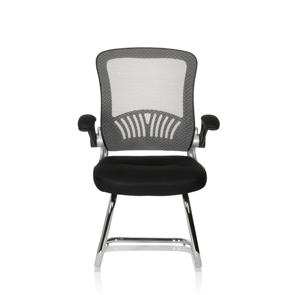 Illustration du produit: Chaise-visiteur / chaise de conférence hjh OFFICE FLYER PRO V maille, noir/gris