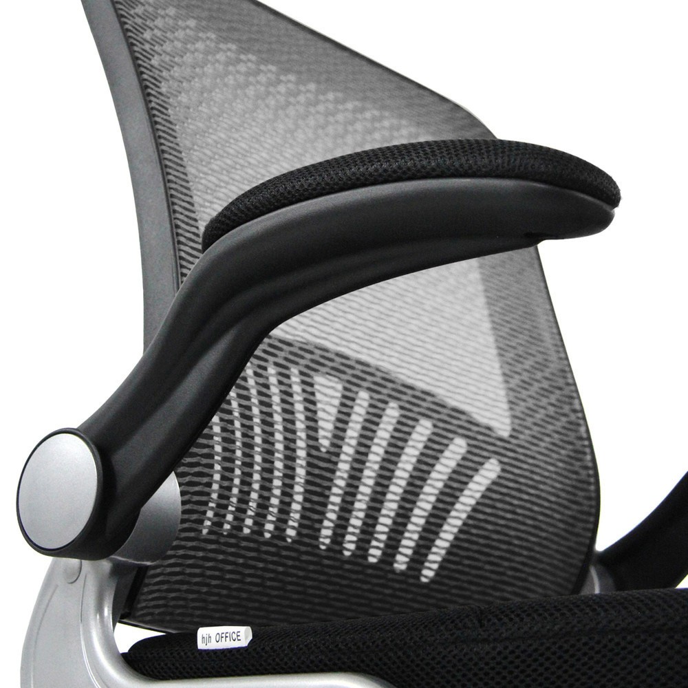 N° de l'image du produit 3 : Chaise-visiteur / chaise de conférence hjh OFFICE FLYER PRO V maille, noir/gris
