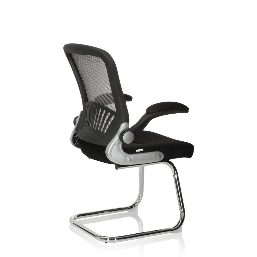 N° de l'image du produit 7 : Chaise-visiteur / chaise de conférence hjh OFFICE FLYER PRO V maille, noir/gris