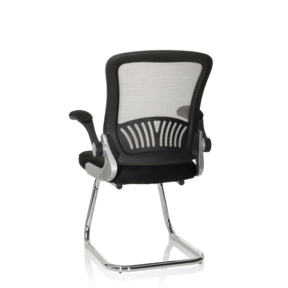 N° de l'image du produit 9 : Chaise-visiteur / chaise de conférence hjh OFFICE FLYER PRO V maille, noir/gris