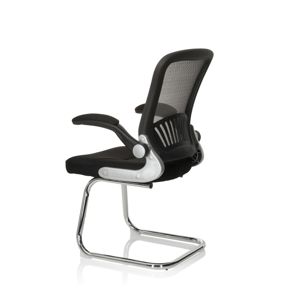 N° de l'image du produit 10 : Chaise-visiteur / chaise de conférence hjh OFFICE FLYER PRO V maille, noir/gris