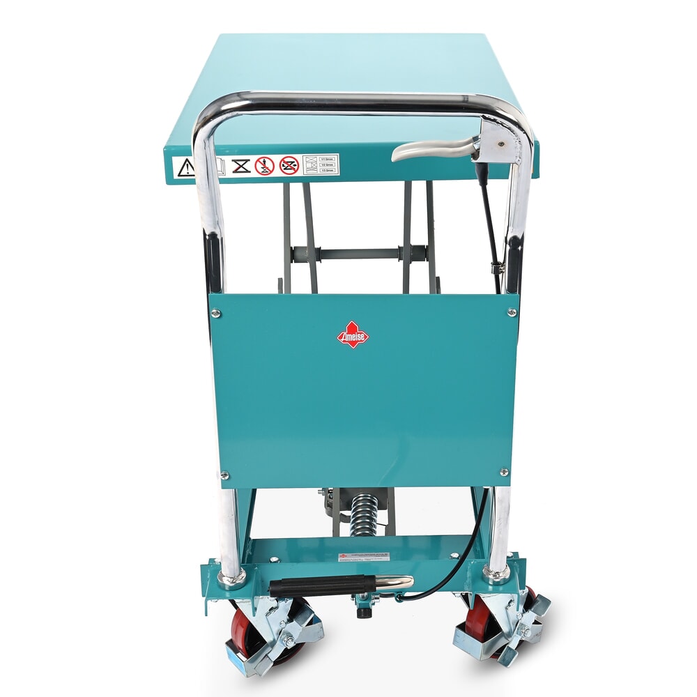 N° de l'image du produit 4 : Chariot à table élévatrice à ciseaux Ameise®, arceau fixe, capacité de charge 500 kg, 850 x 500 mm