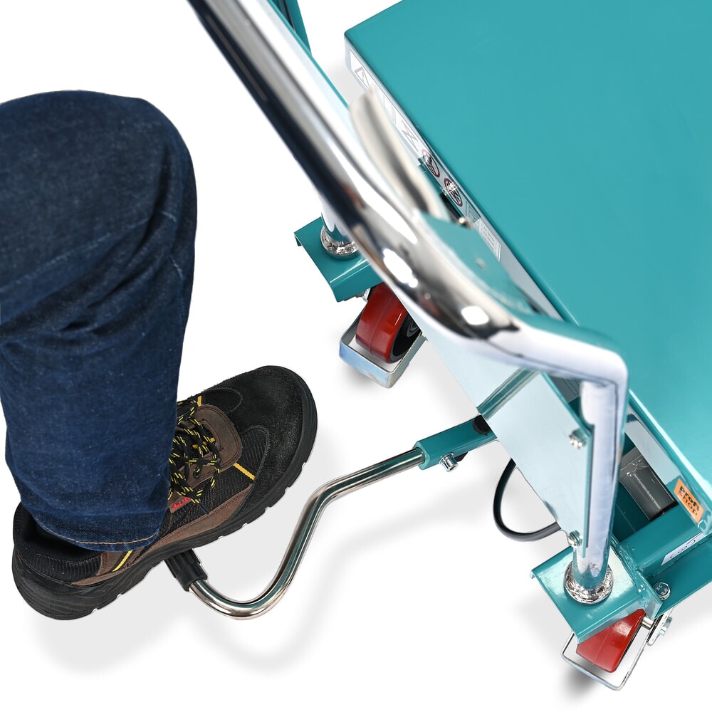 N° de l'image du produit 10 : Chariot à table élévatrice à ciseaux Ameise®, arceau fixe, capacité de charge 500 kg, 850 x 500 mm