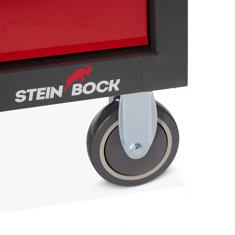 N° de l'image du produit 12 : Chariot d’atelier Steinbock® S, 5 tiroirs, verrouillable, avec assortiment d’outils de 92 pièces