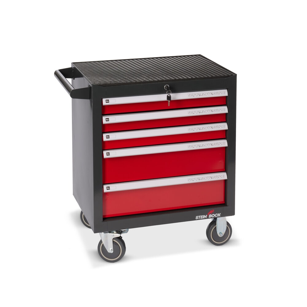 Illustration du produit: Chariot d’atelier Steinbock® S, 5 tiroirs, verrouillable, avec assortiment d’outils de 92 pièces
