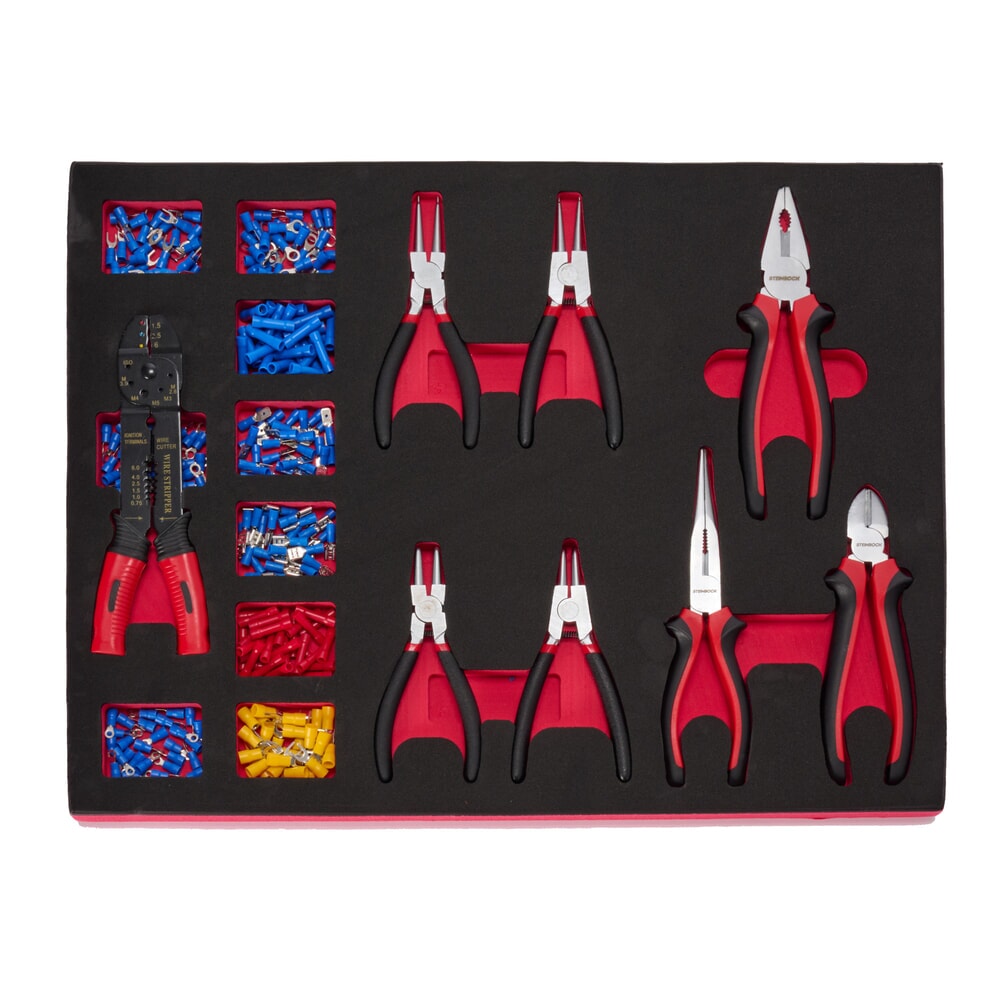 N° de l'image du produit 7 : Chariot d’atelier Steinbock® S, 5 tiroirs, verrouillable, avec assortiment d’outils de 92 pièces