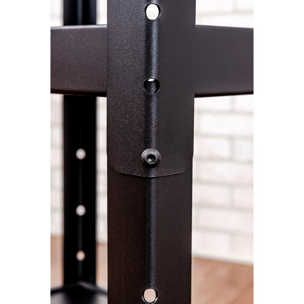 Produktabbildung Nr. 4: Chariot de bureau et à dossiers, 3 étagères, réglable en hauteur, avec meuble bas, bleu