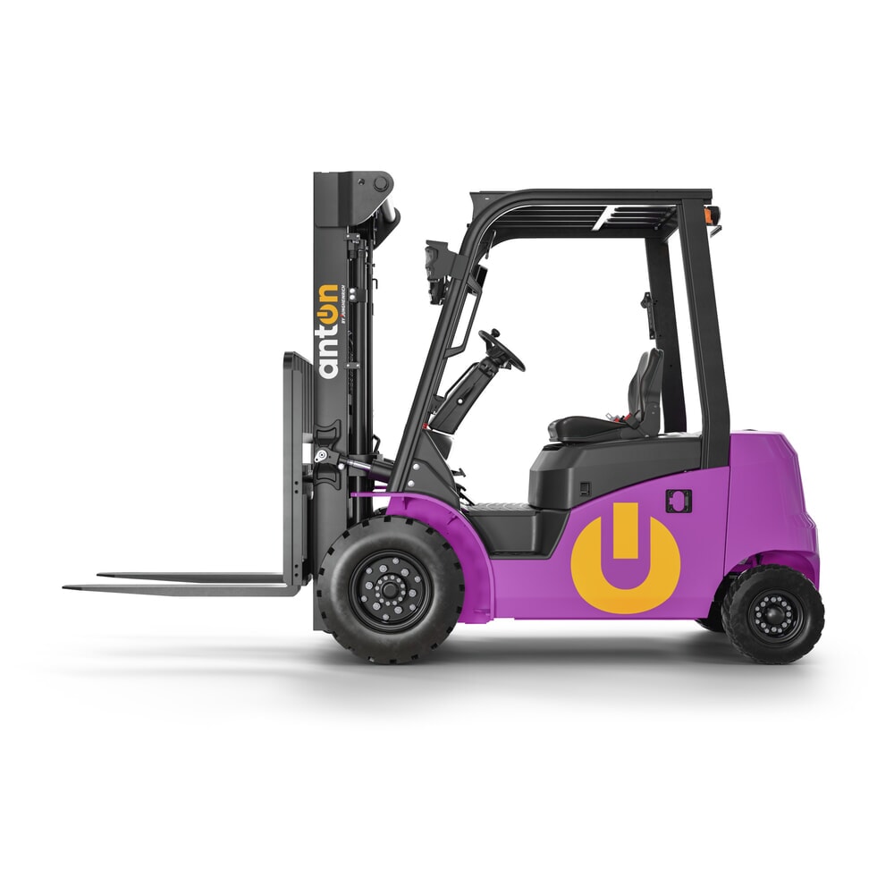 N° de l'image du produit 2 : Chariot élévateur électrique AntOn par Jungheinrich CBH 2.5 avec mât télescopique double, hauteur de levage 3 300 mm, capacité de charge 2.500 kg, y compris chargeur externe 80 V, 60 A, CEE, 4 broches