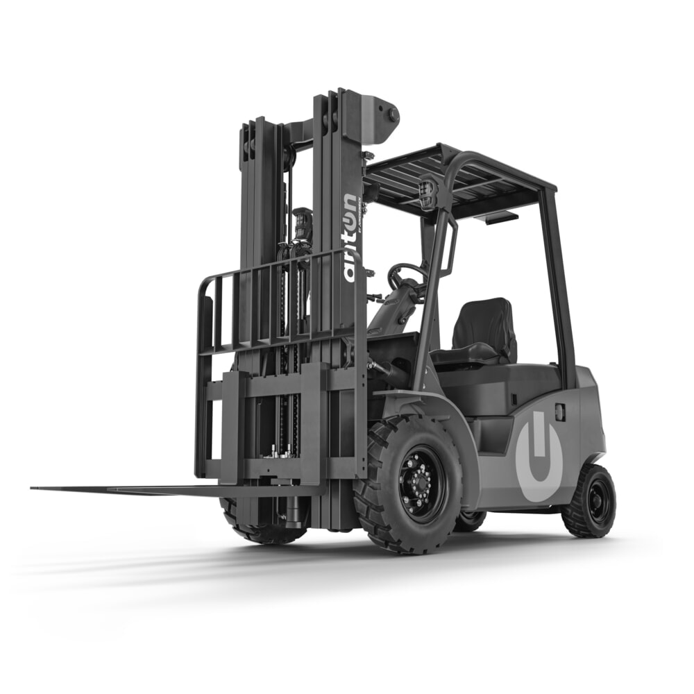 N° de l'image du produit 3 : Chariot élévateur électrique AntOn par Jungheinrich CBH 3.0 avec mât télescopique double, hauteur de levage 3 300 mm, capacité de charge 3.000 kg, y compris chargeur externe 80 V, 60 A, CEE, 5 broches