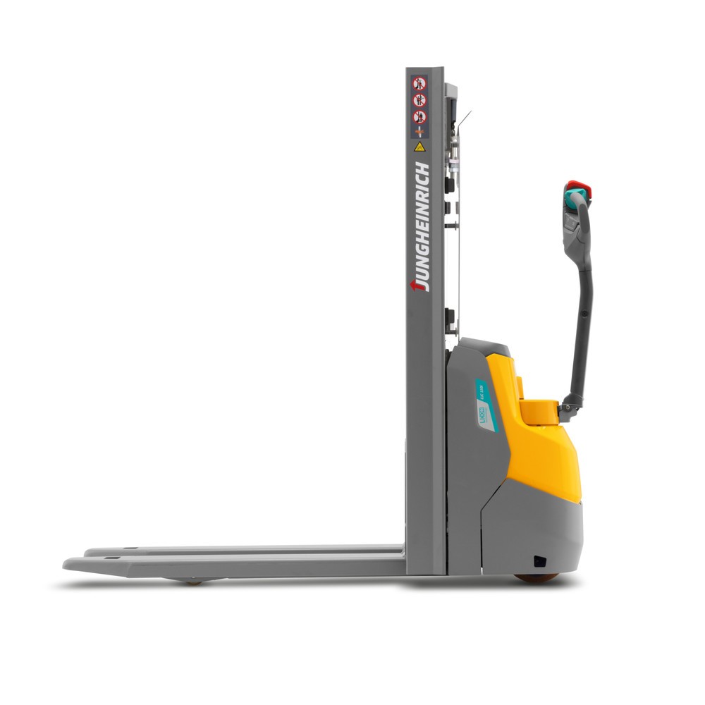 N° de l'image du produit 2 : Gerbeur électrique Jungheinrich EJC 010i ZT, mât télescopique double, hauteur de levage 2 990 mm, capacité de charge 1 000 kg, système de levée proportionnelle