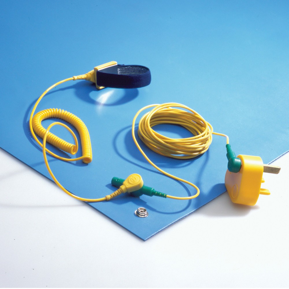 Produktabbildung Nr. 3: COBA Kit de tapis de travail ESD en PVC avec couche conductrice, lxP 1 200 mm x m linéaire, bleu