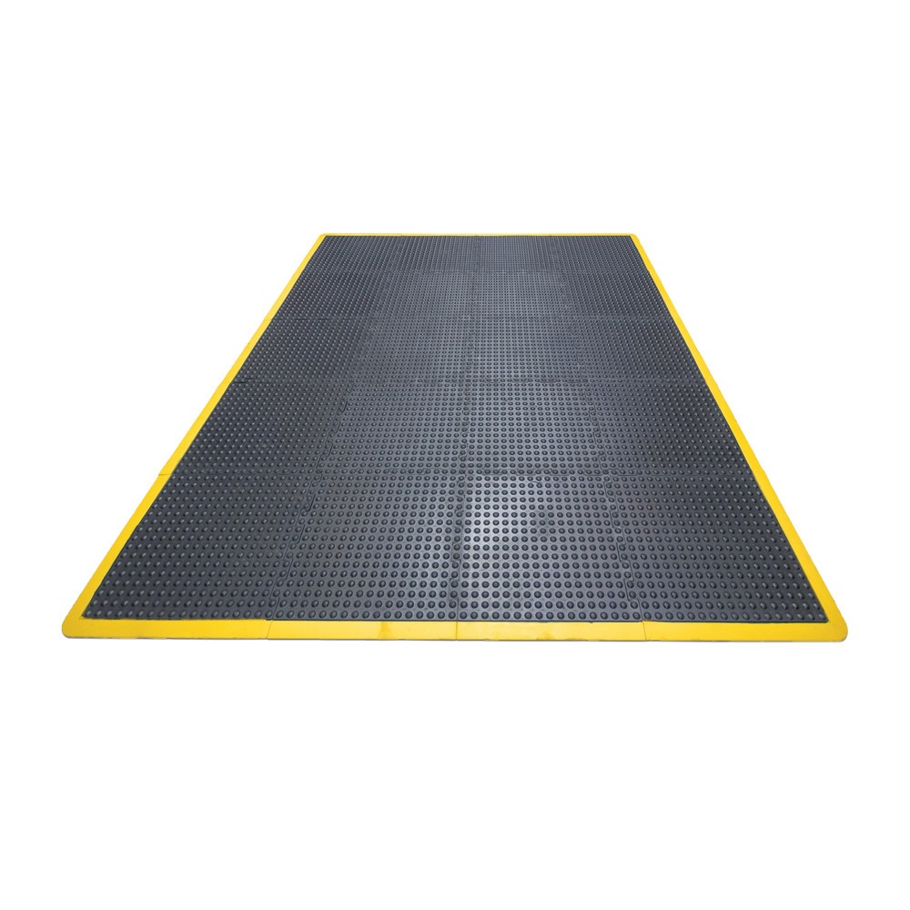 N° de l'image du produit 1 : COBA Tapis anti-fatigue, à picots, système de dalles, dalle de bord, rebord jaune