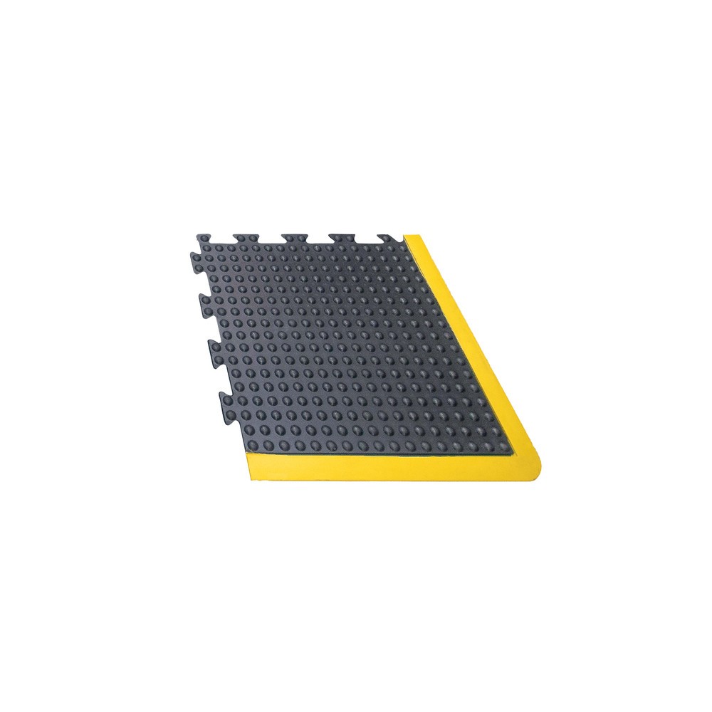 N° de l'image du produit 2 : COBA Tapis anti-fatigue, à picots, système de dalles, dalle de coin, rebord jaune