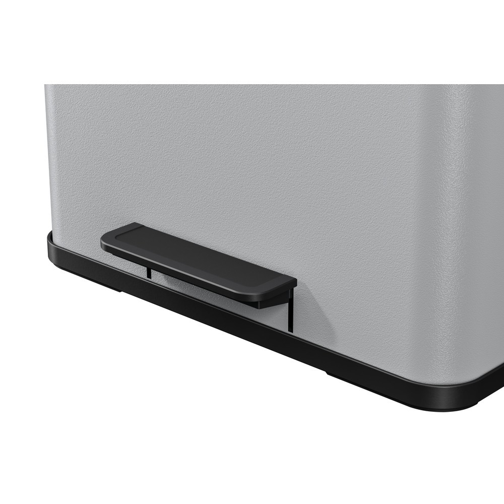 Produktabbildung Nr. 4: Collecteur de déchets à pédale Hailo Öko trio Plus L, 3 x 9 litres, mécanisme de fermeture amorti, gris clair, mat