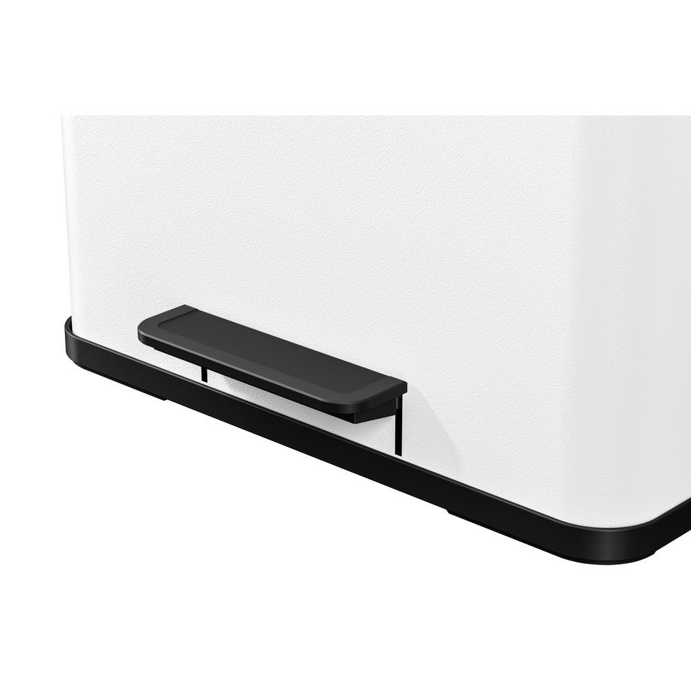 Produktabbildung Nr. 4: Collecteur de déchets à pédale Hailo Öko trio Plus L, 3 x 9 litres, mécanisme de fermeture amorti, blanc, mat