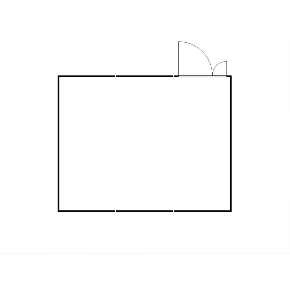 Produktabbildung Nr. 2: Combinaison de conteneurs de matériel FLADAFI® 32 m², démontés, avec plancher en bois, dimensions extérieures 5 080x6 520x2 150 mm, porte à doubles battants (division asymétrique), au centre du module