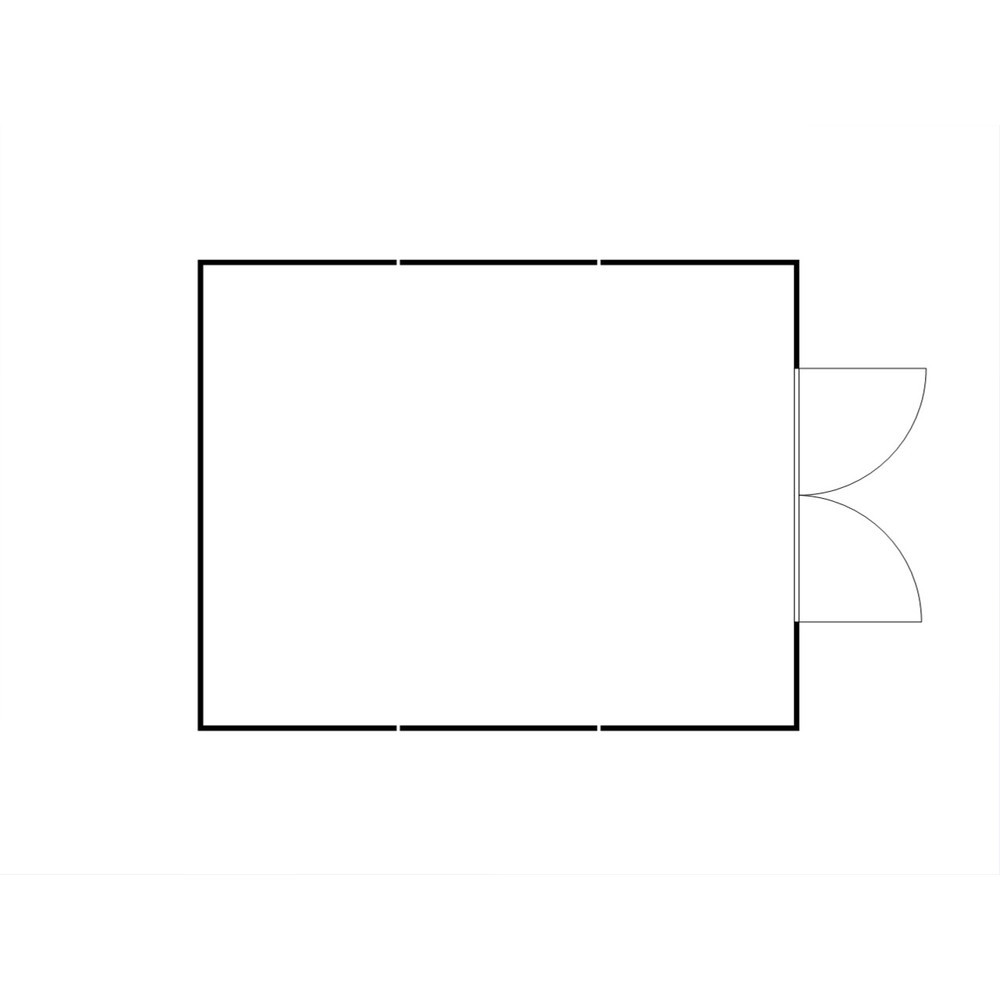 Produktabbildung Nr. 2: Combinaison de conteneurs de matériel FLADAFI® 32 m², démontés, avec plancher en bois, dimensions extérieures 5 080x6 520x2 150 mm, porte à doubles battants, au centre du côté avant