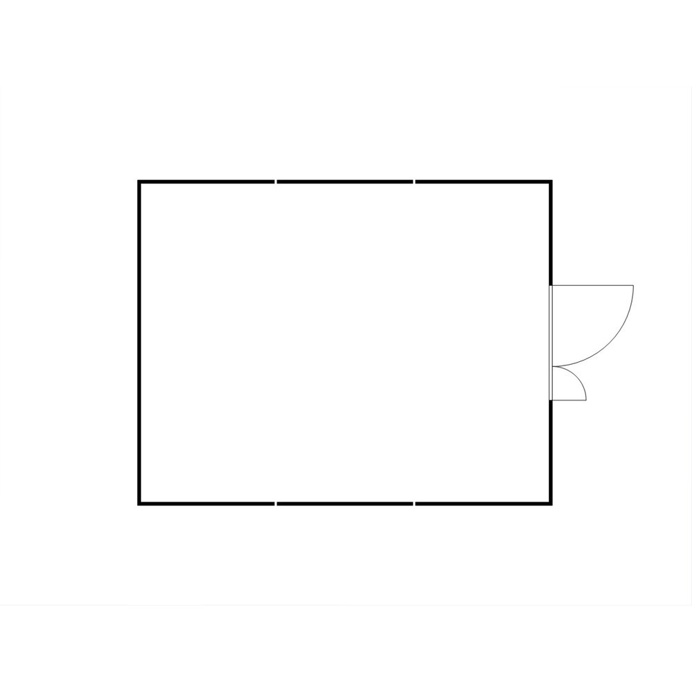 Productafbeelding nr. 2: Combinatie van materiaalcontainers FLADAFI® 32 m², gedemonteerd, zonder vloer, buitenafmetingen 5.080x6.520x2.115 mm, dubbele draaideur (asymmetrische verdeling), centraal in de voorzijde