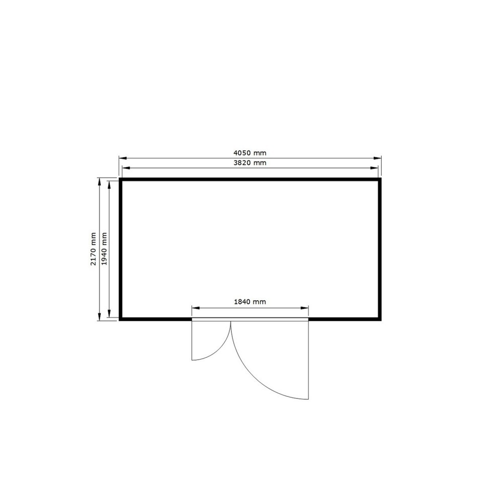 Produktabbildung Nr. 2: Conteneur pour substances dangereuses SAFE Tank 1350 ALG, isolé, installation à l'extérieur, complètement monté, revêtement plastique RAL 9002, dimensions extérieures 4 350x2 170x2 510 mm, porte à doubles battants (division asymétrique), au
