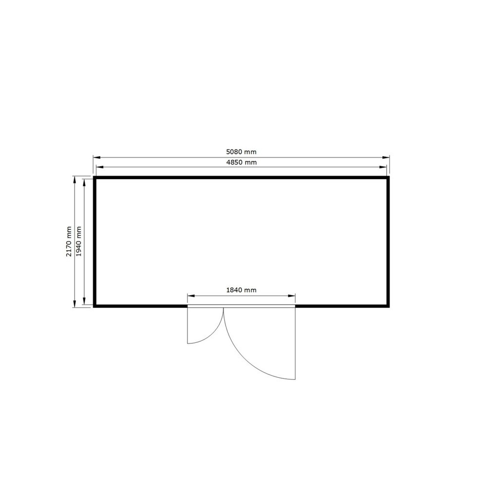 Produktabbildung Nr. 2: Conteneur pour substances dangereuses SAFE Tank 1700 ALG, isolé, installation à l'extérieur, complètement monté, revêtement plastique RAL 9002, dimensions extérieures 5 380x2 170x2 520 mm, porte à doubles battants (division asymétrique), au