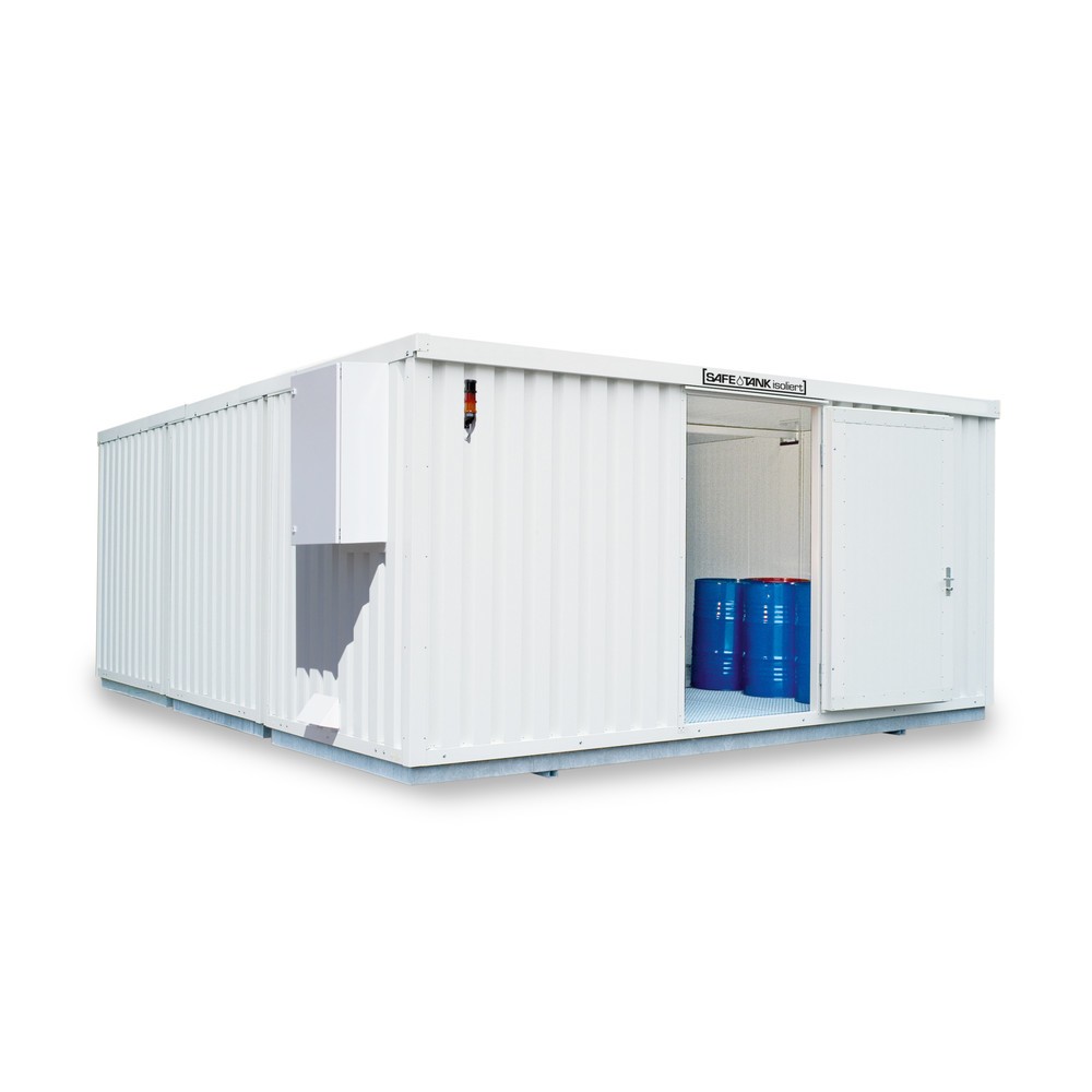 Produktabbildung Nr. 1: Conteneur pour substances dangereuses SAFE Tank 4000 isolé CONTROL, dispositif antidéflagrant automatisé pour une efficacité énergétique et une sécurité maximales, dimensions extérieures 5 380x6 520x2 520 mm, porte à un battant, au centre du