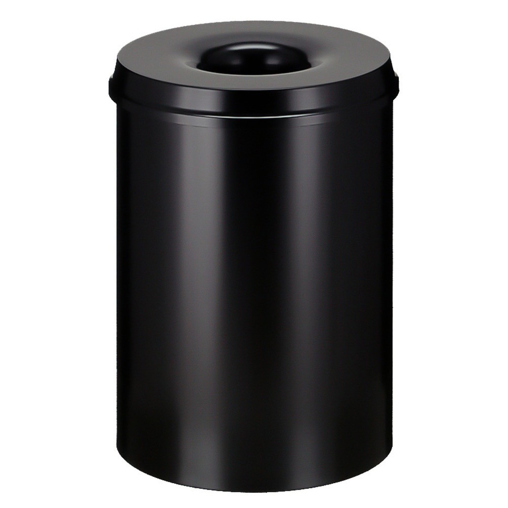 Produktabbildung Nr. 1: Corbeille à papier de sécurité, auto-extinguible, acier, 30 litres, noir