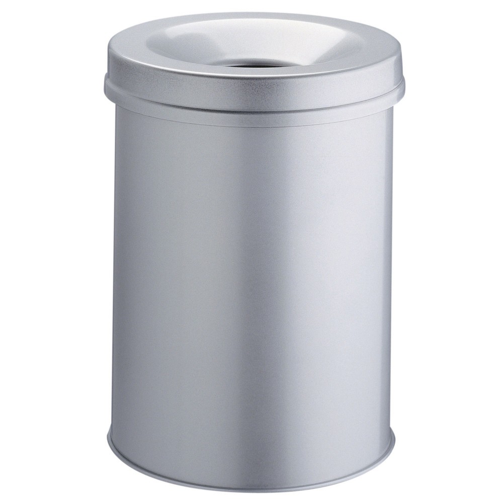 Produktabbildung Nr. 1: Corbeille à papier de sécurité DURABLE®, en acier, 30 litres, couvercle étouffoir, grise