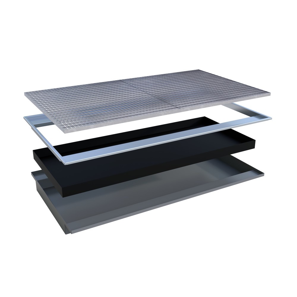 N° de l'image du produit 2 : Cuve à accrocher Bauer® avec insert PE EHW 2200 PE, peinte, gris souris