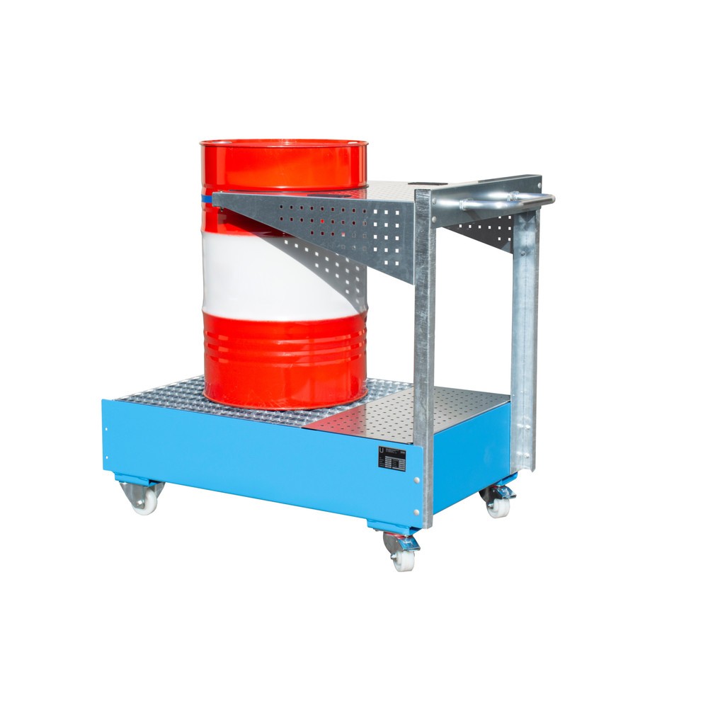 Produktabbildung Nr. 2: Cuve mobile LPW, avec console à plaques perforées et sangle d'arrimage, bleu clair