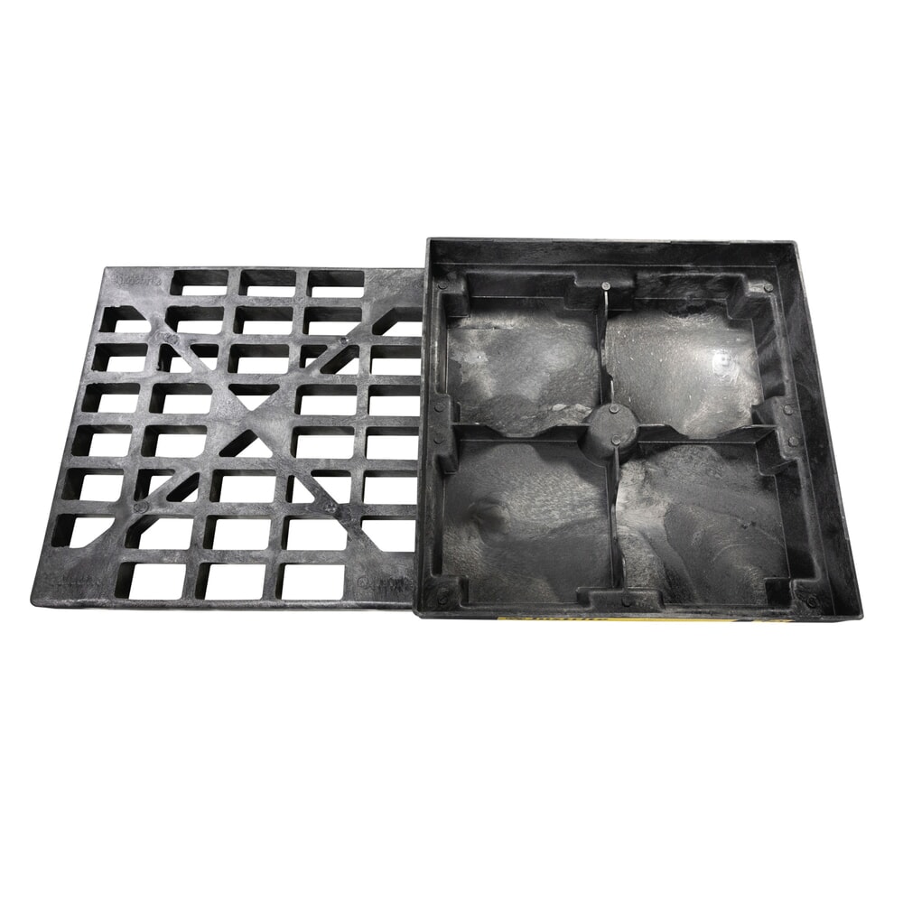 Bac plat en PE Justrite, 1 x 200 l, capacité 45 l, noir N° de l'image du produit 3 : Bac plat en PE Justrite, 1 x 200 l, capacité 45 l, noir