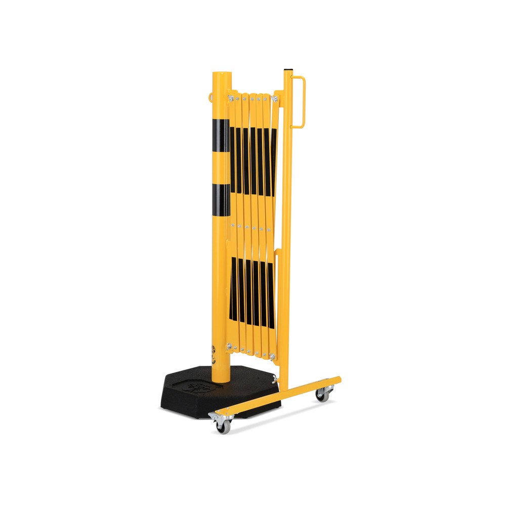 Produktabbildung Nr. 2: dancop Barrière extensible, 1 pied à roulette, 1 poteau stabilisateur, largeur 3 600 mm, jaune/noir
