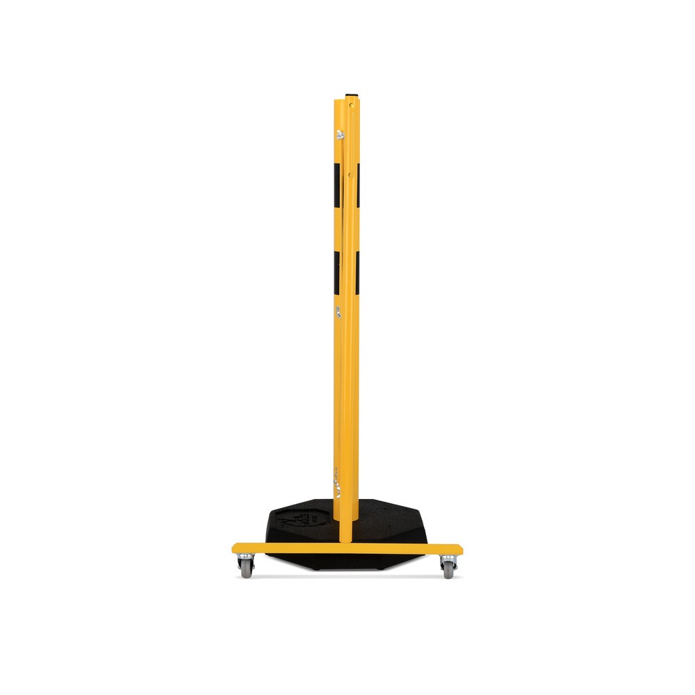 Produktabbildung Nr. 3: dancop Barrière extensible, 1 pied à roulette, 1 poteau stabilisateur, largeur 3 600 mm, jaune/noir