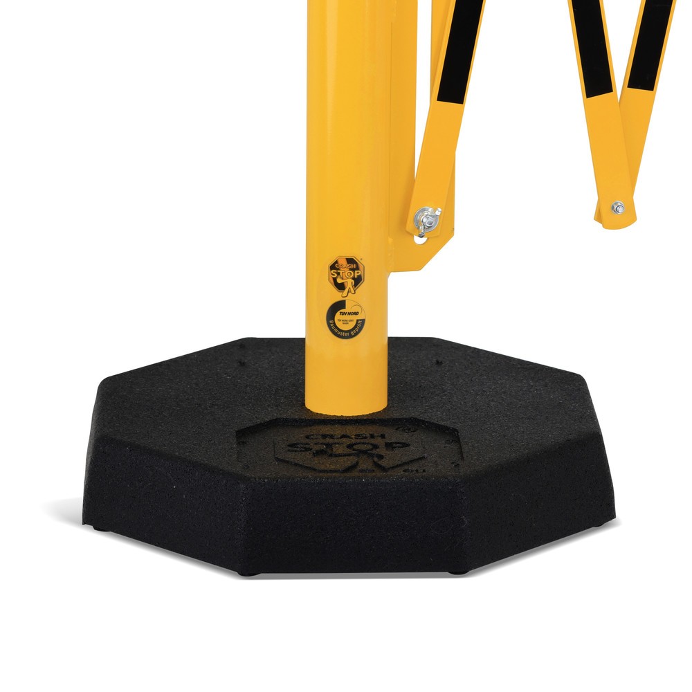 Produktabbildung Nr. 9: dancop Barrière extensible, 1 pied à roulette, 1 poteau stabilisateur, largeur 3 600 mm, jaune/noir