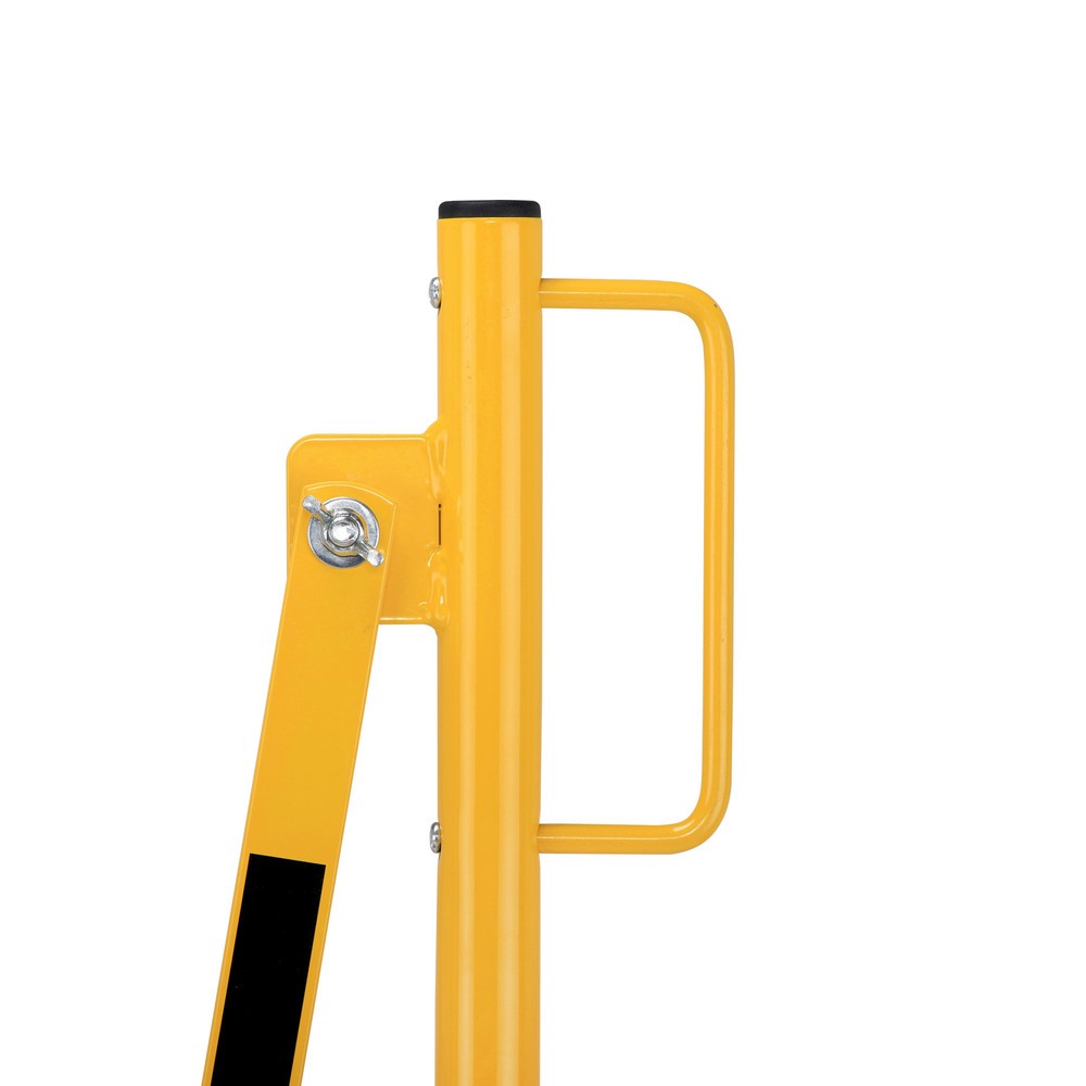 Produktabbildung Nr. 10: dancop Barrière extensible, 1 pied à roulette, 1 poteau stabilisateur, largeur 3 600 mm, jaune/noir