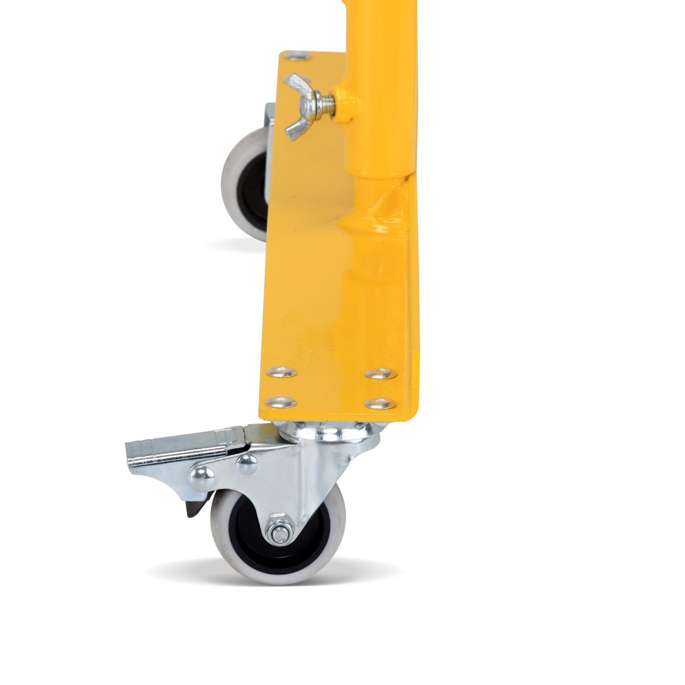 Produktabbildung Nr. 11: dancop Barrière extensible, 1 pied à roulette, 1 poteau stabilisateur, largeur 3 600 mm, jaune/noir