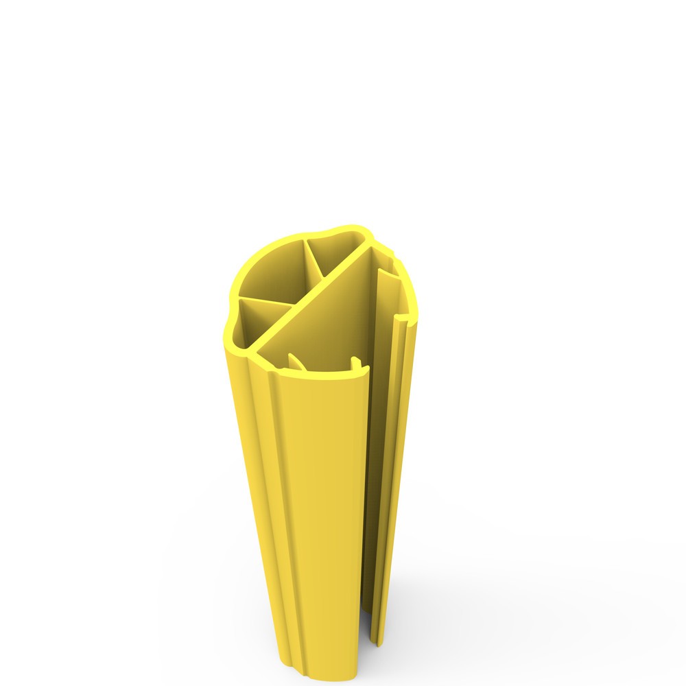 N° de l'image du produit 10 : Dancop d-flexx Protection contre les chocs pour rayonnages Alfa, en plastique, dimensions intérieures Hxl 600 x 75-99 mm
