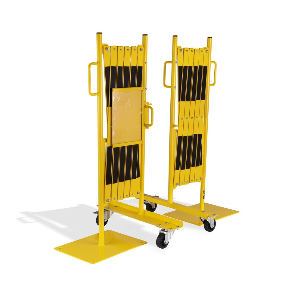 Produktabbildung Nr. 4: dancop Kit de barrière extensible, 2 pieds à roulette, 2 plaques de base, largeur 2 x 2 000 mm, jaune/noir