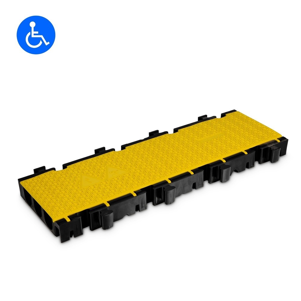 Produktabbildung Nr. 1: Defender® by Adam Hall kabelbrug MIDI 3 2D middensectie, 3 kanalen, zwart/geel