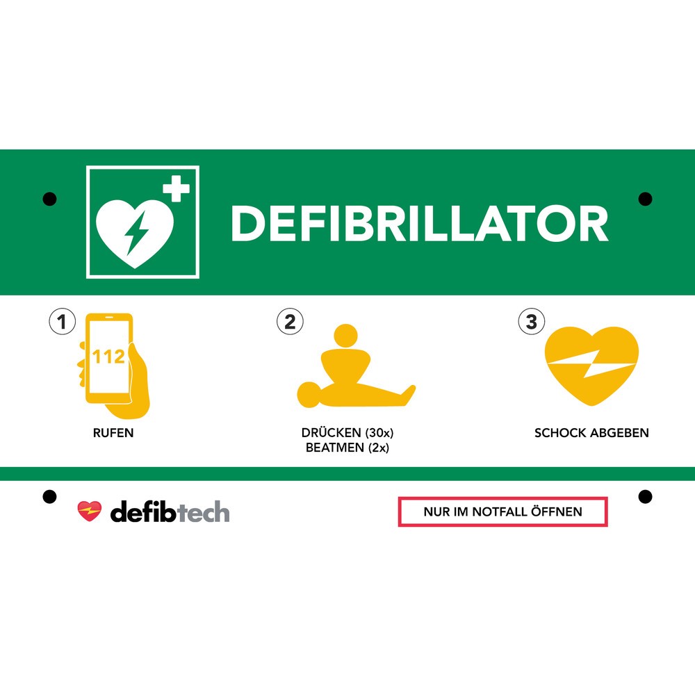 Produktabbildung Nr. 2: defibtech Defibrillatorkast met geluidsalarm, signaalgroen