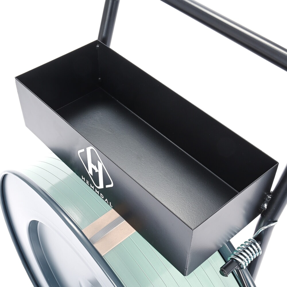 N° de l'image du produit 8 : Dévidoir HEMMDAL pour feuillard de cerclage PP/PET, système ergonomique à 4 roues, diamètre du noyau 406 mm