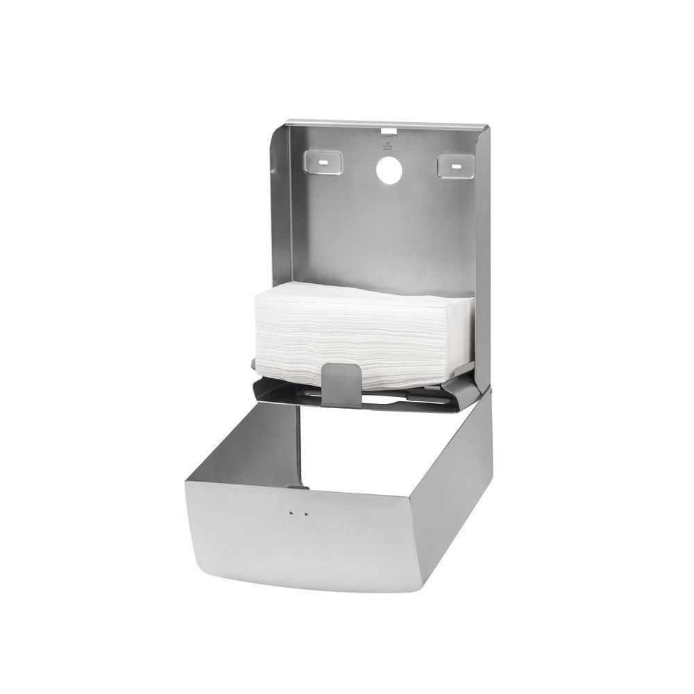 Produktabbildung Nr. 6: Distributeur d’essuie-mains en papier Air-Wolf pour jusqu’à 600 essuie-mains pliés en acier inoxydable brossé