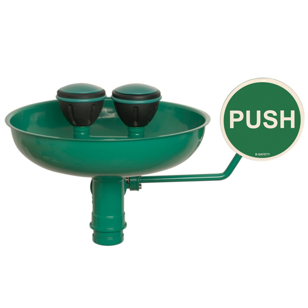 Produktabbildung Nr. 1: Douche oculaire de sécurité B-Safety ClassicLine, cuvette de récupération, montage mural