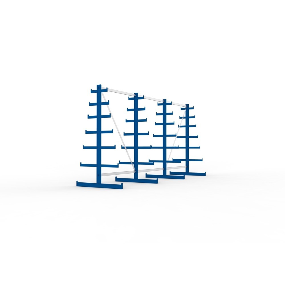 Produktabbildung Nr. 4: Complete draagarmrek META, dubbelzijdig, draagvermogen per arm 150 kg, hxbxd 2.000 x 4.105 x 1.090 mm, 4 staanders