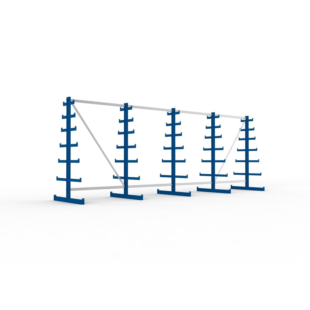 Produktabbildung Nr. 1: Complete draagarmrek META, dubbelzijdig, draagvermogen per arm 150 kg, hxbxd 2.000 x 5.455 x 1.090 mm, 5 staanders
