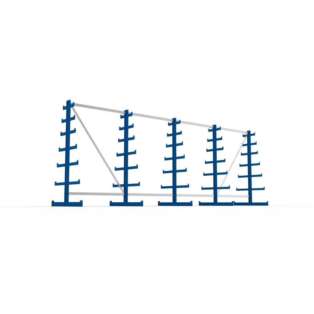 Produktabbildung Nr. 3: Complete draagarmrek META, dubbelzijdig, draagvermogen per arm 150 kg, hxbxd 2.000 x 5.455 x 1.090 mm, 5 staanders