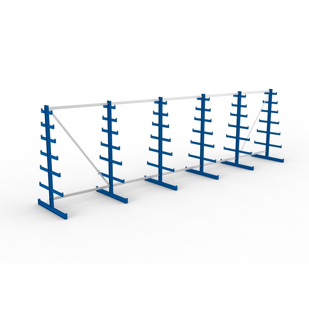 Produktabbildung Nr. 2: Complete draagarmrek META, dubbelzijdig, draagvermogen per arm 150 kg, hxbxd 2.000 x 6.805 x 1.090 mm, 6 staanders