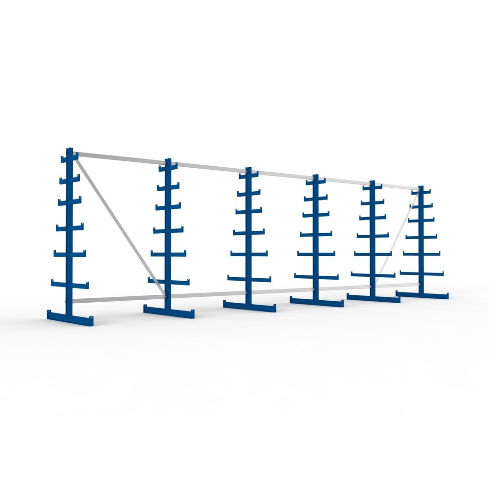 Produktabbildung Nr. 1: Complete draagarmrek META, dubbelzijdig, draagvermogen per arm 150 kg, hxbxd 2.000 x 6.805 x 1.090 mm, 6 staanders