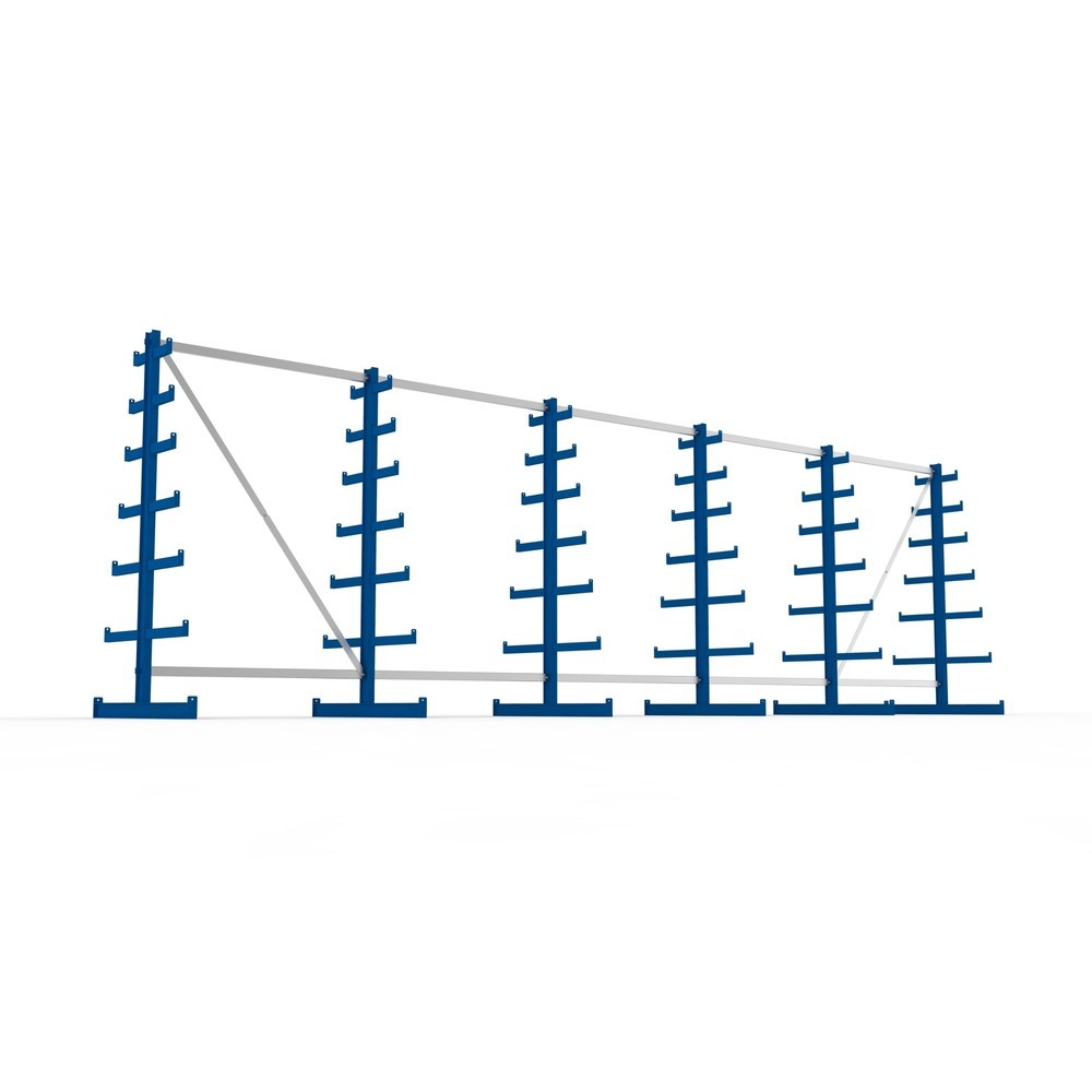Produktabbildung Nr. 3: Complete draagarmrek META, dubbelzijdig, draagvermogen per arm 150 kg, hxbxd 2.000 x 6.805 x 1.090 mm, 6 staanders