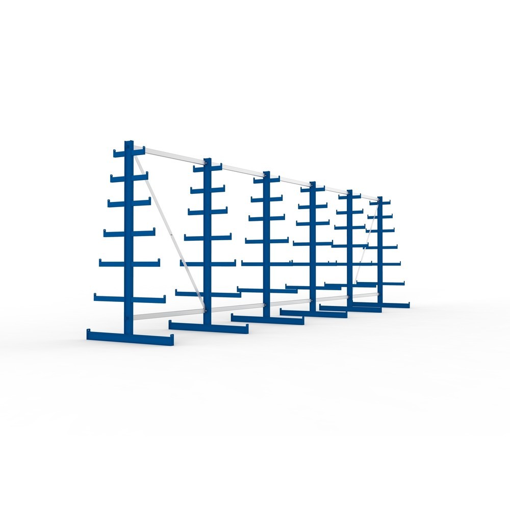 Produktabbildung Nr. 4: Complete draagarmrek META, dubbelzijdig, draagvermogen per arm 150 kg, hxbxd 2.000 x 6.805 x 1.090 mm, 6 staanders